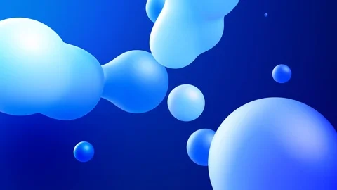 3d abstract background with droplets of molten wax merge and fly apart drops in Stock Footage 123797258