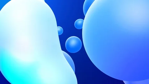 3d abstract background with droplets of molten wax merge and fly apart drops in Stock Footage 123797601