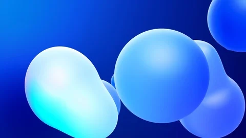 3d abstract background with droplets of molten wax merge and fly apart drops in Stock Footage 123797859