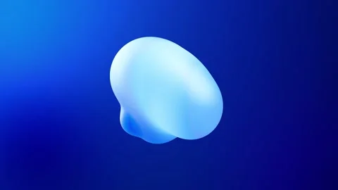 3d abstract background with droplets of molten wax merge and fly apart drops in Stock Footage 140190294