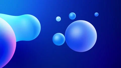 3d abstract background with droplets of molten wax merge and fly apart drops in Stock Footage 153218757