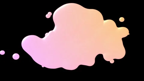 3d abstract background, droplets of molten wax rotate apart in liquid. Seamless Vídeo Stock 242429340
