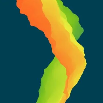 3D Abstract Background. Dynamic Effect. Futuristic Technology Style. Stock Illustration