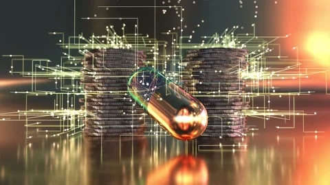 3D abstract background of a futuristic pill Stock Footage 153221767