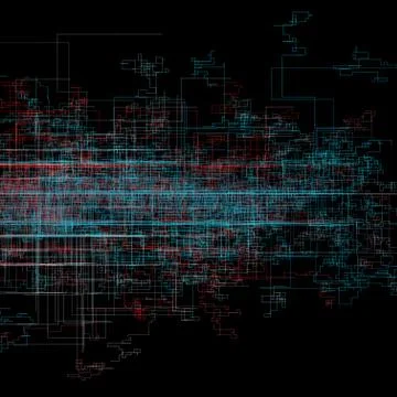 3D Abstract Background Geometric Connections イラスト素材