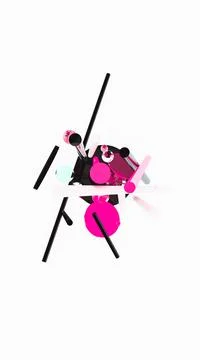 3d abstract background. Glass and plastic objects. 3d geometric shapes. Stock-Illustration