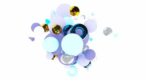 3d abstract background. Glass and plastic objects. 3d geometric shapes. 스톡 일러스트
