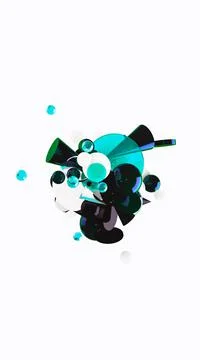 3d abstract background. Glass and plastic objects. 3d geometric shapes. Stock-Illustration