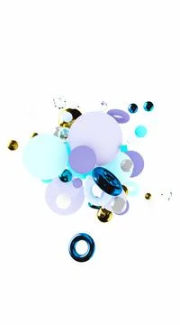 3d abstract background. Glass and plastic objects. 3d geometric shapes. Stock-Illustration