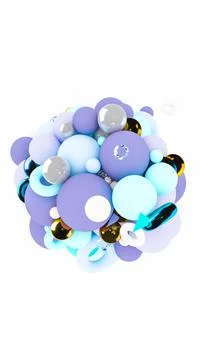 3d abstract background. Glass and plastic objects. 3d geometric shapes. Stock Illustration