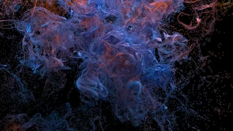 3d abstract background, lines and dots moving Video stock 270742930