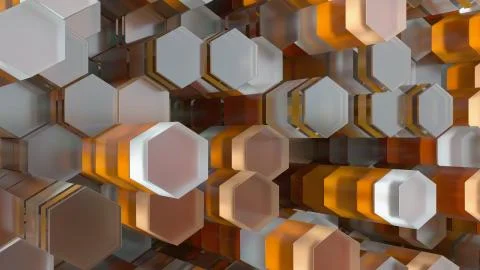 3d abstract background made of randomly extruded geometry. Stock Illustration