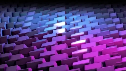 3D abstract background metal elements surface pattern morphing turning loop Video stock 150206519