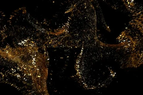 3d abstract background with metal particles. Luxury background with turbulenc Stock Illustration