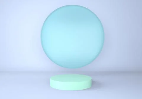 3d abstract background, mock up scene geometry shape podium for product displ Stock Illustration