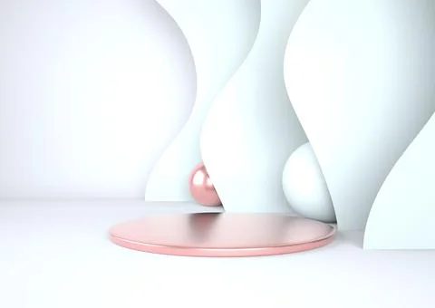 3d abstract background, mock up scene geometry shape podium for product displ Stock Illustration