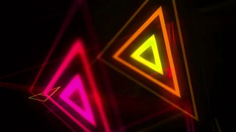 3D abstract background with neon lights Stock Footage 198992951