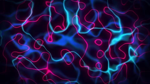 3d Abstract background with neon strings. VJ looped animation for music video. Stock Footage 160203385