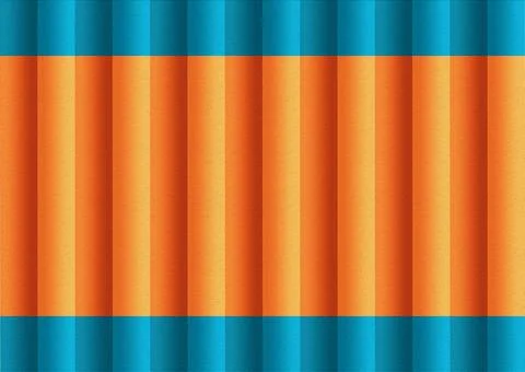 3D abstract background or texture of blue and orange color with relief Stock Illustration