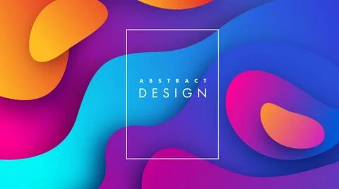 3D abstract background with paper cut shapes. Vector design layout for business Stock Illustration