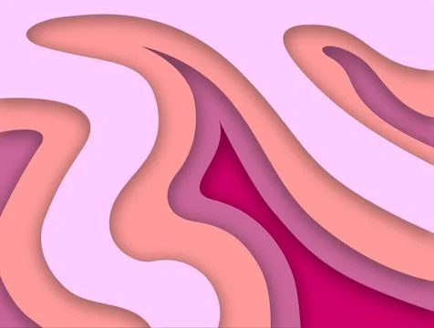 3D abstract background with paper cut shapes. Stock Illustration