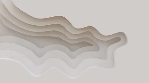 3D abstract background with paper cut shapes. Illustration