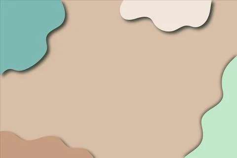 3D abstract background with paper cut. Delicate colors. Shadow from the eleme Stock Illustration