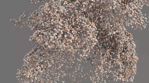 3d abstract background, particles moving Stock Footage 277338330