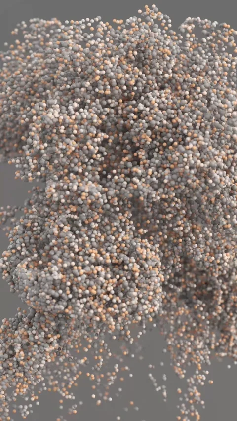 3d abstract background, particles moving Stock Footage 277338416