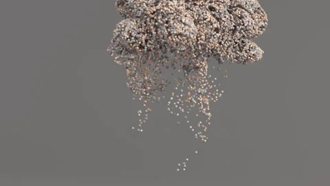 3d abstract background, particles moving Stock Footage 277338510