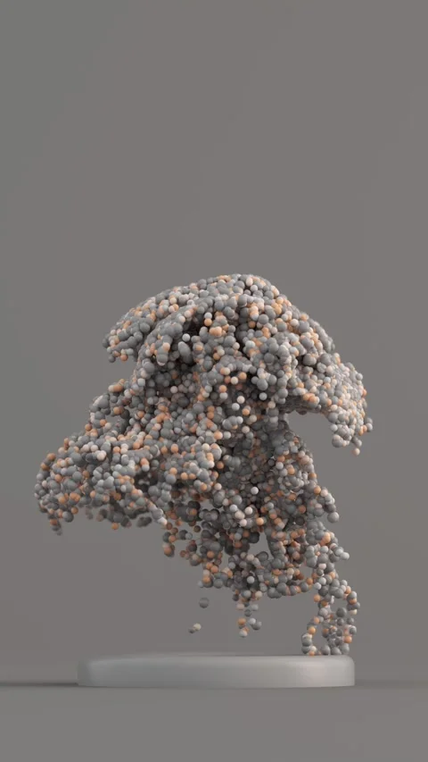 3d abstract background, particles moving Stock Footage 277338971