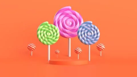 3d abstract background with pedestal. Simple shapes, smooth light, soft shado Stock Illustration