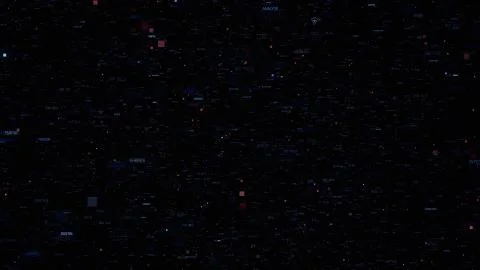 3d abstract background with random particles. Dark technology or business bac Illustrazione stock