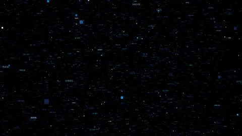 3d abstract background with random particles. Dark technology or business bac Illustrazione stock