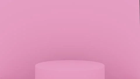 3d abstract background render. Pink platform for product display. Interior Illustrazione stock