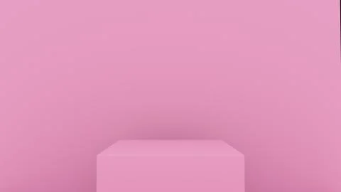 3d abstract background render. Pink platform for product display. Interior Stock Illustration
