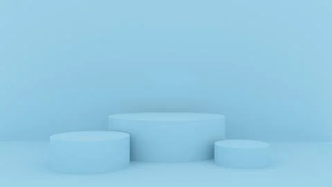 3d abstract background render. Pink platform for product display. Interior Stock Illustration