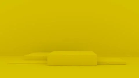 3d abstract background render. Pink platform for product display. Interior Illustrazione stock