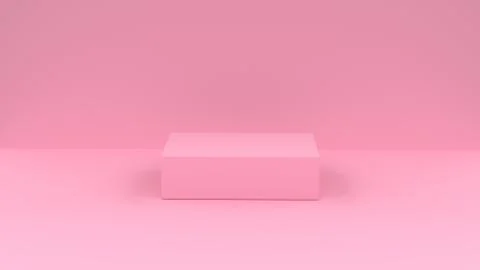 3d abstract background render. Pink platform for product display. Interior Stock Illustration
