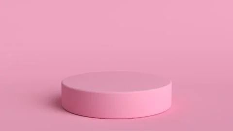 3d abstract background render. Pink platform for product display. Interior Illustrazione stock