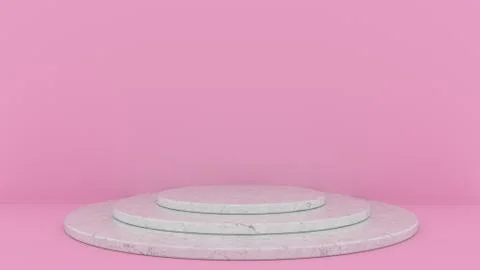 3d abstract background render. Platform for product display. Interior podium Stock Illustration