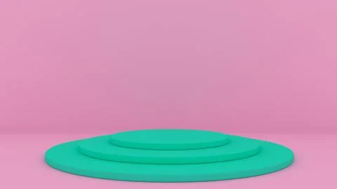 3d abstract background render. Platform for product display. Interior podium イラスト素材