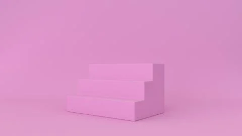 3d abstract background render. Platform for product display. Interior podium Stock Illustration