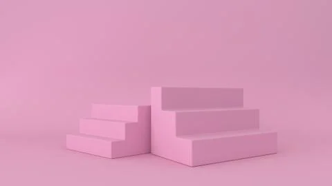 3d abstract background render. Platform for product display. Interior podium 스톡 일러스트