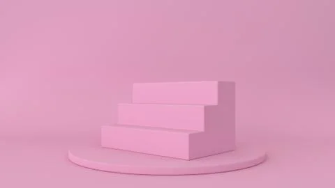 3d abstract background render. Platform for product display. Interior podium 스톡 일러스트