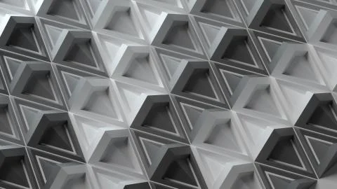 3d abstract background with repeating pyramid forms Stock Illustration