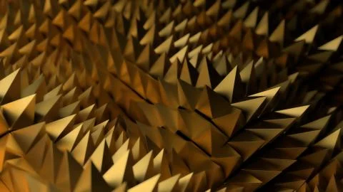 3d abstract background with sharp spike shapes on the displacement wavy surfa Stock Illustration