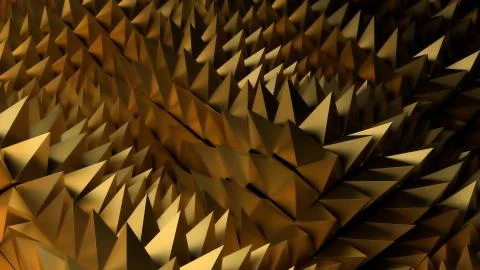 3d abstract background with sharp spike shapes on the displacement wavy surfa Stock Illustration