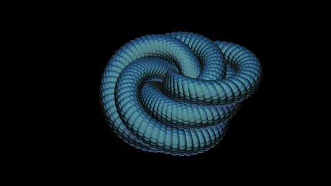 3d abstract background with tangled metallic snakes moving Stock Footage 169987867