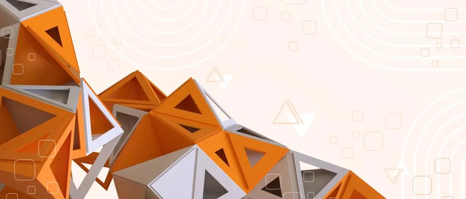 3D Abstract Background. technology science and Network connection structure Stock Illustration